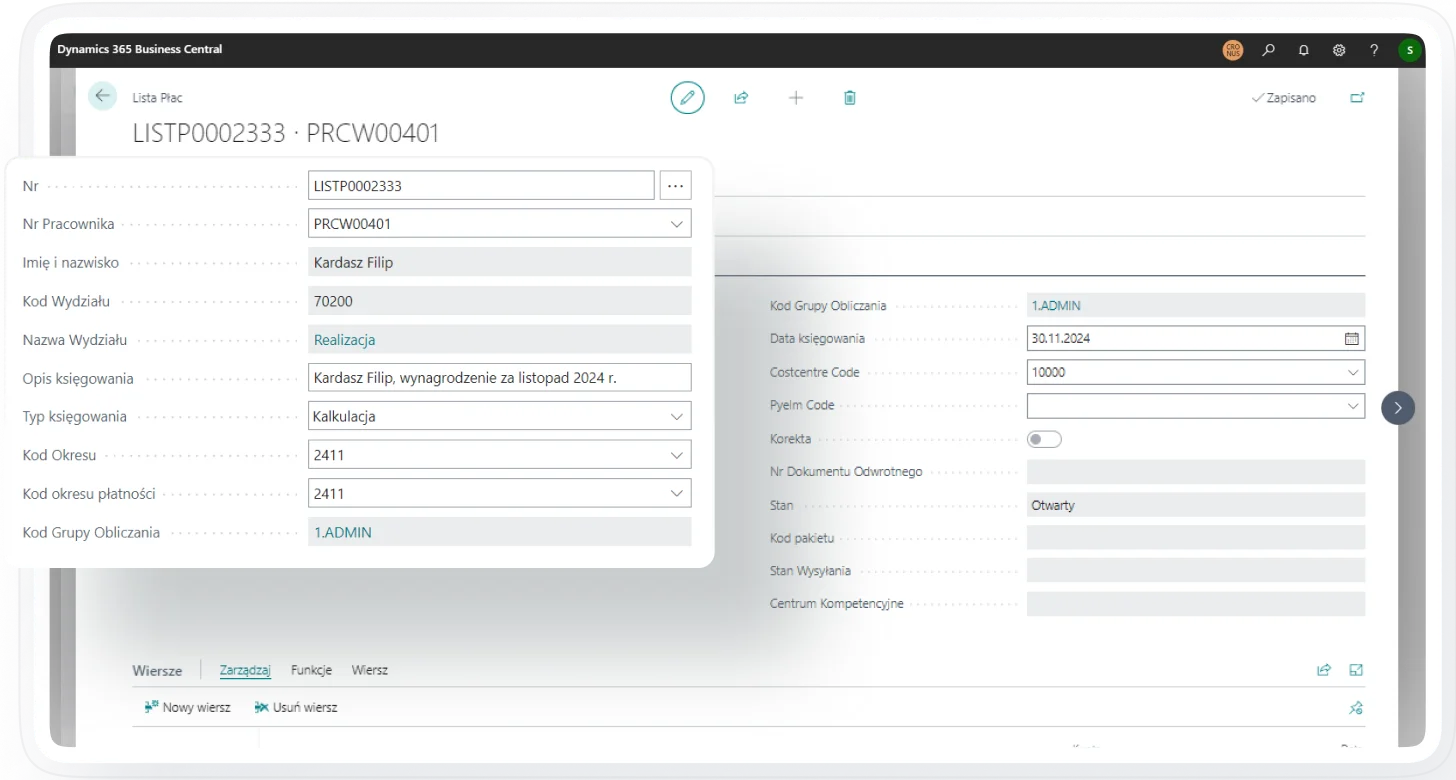 Розрахунок та виплата заробітної плати PL