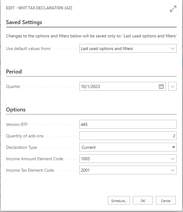 declaration for Azerbaijan