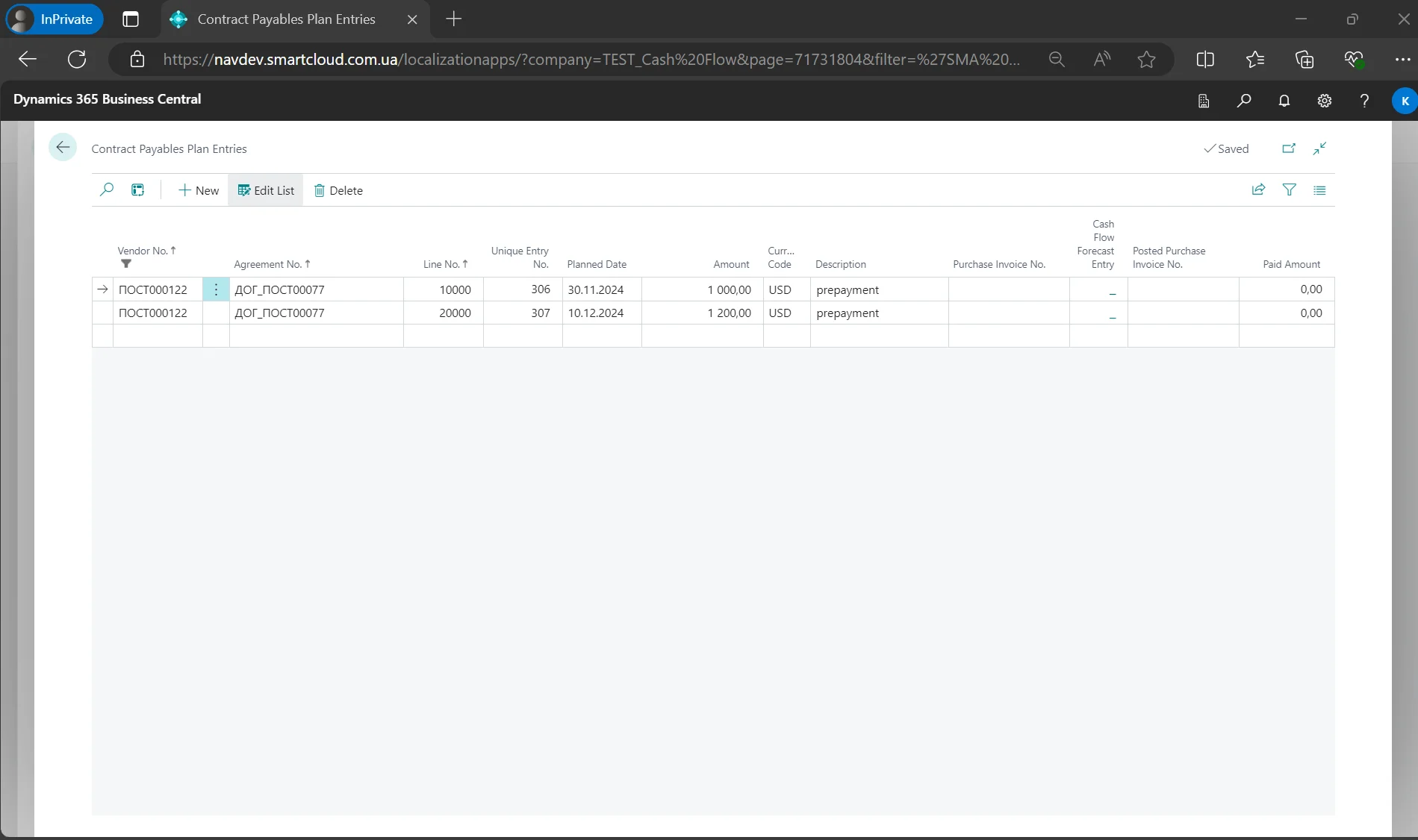 Зображення 2 Графік платежів постачальнику згідно договору