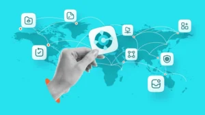 მსოფლიო რუქის სურათის აბსტრაქცია, SMART Localization Hub-ის ლოგოთი