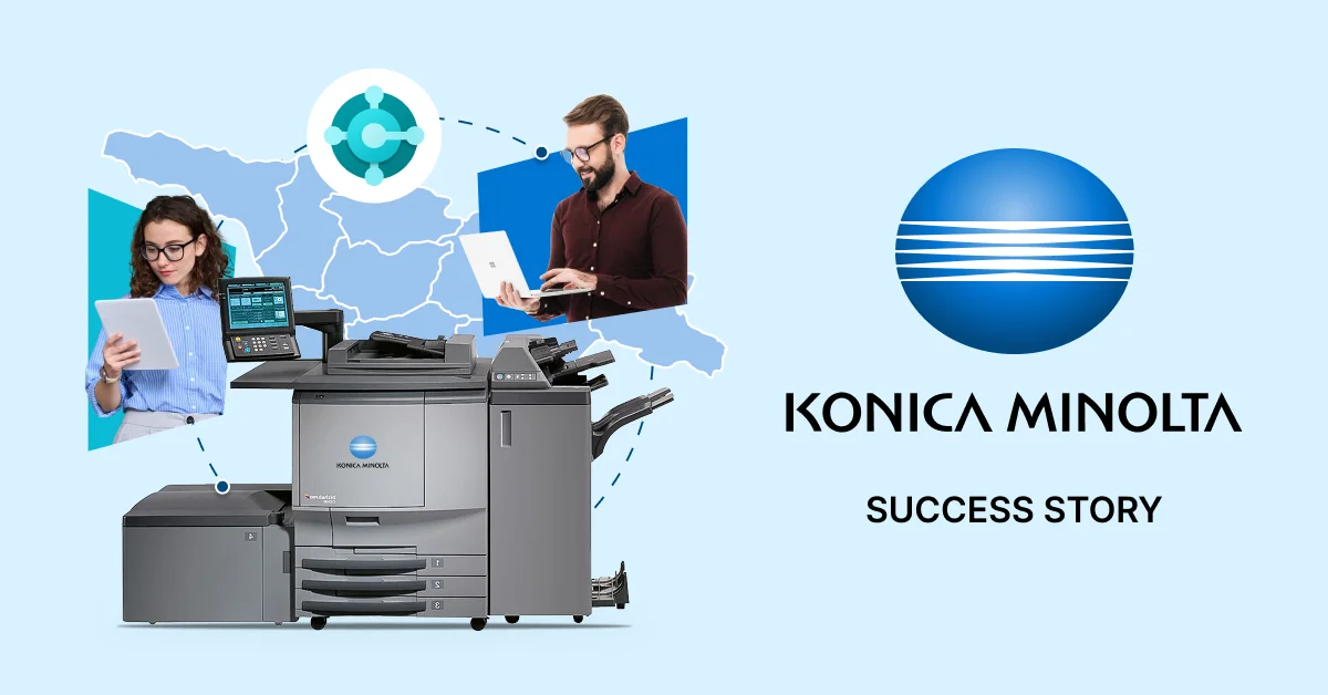 A visual representation of the successful integration of Konica Minolta`s processes with SMART Localization