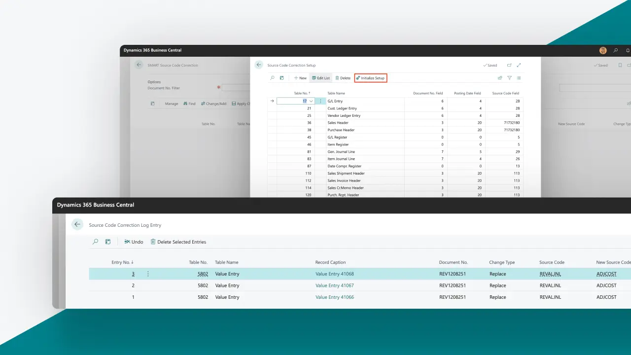 Source Code Correction Log Entry