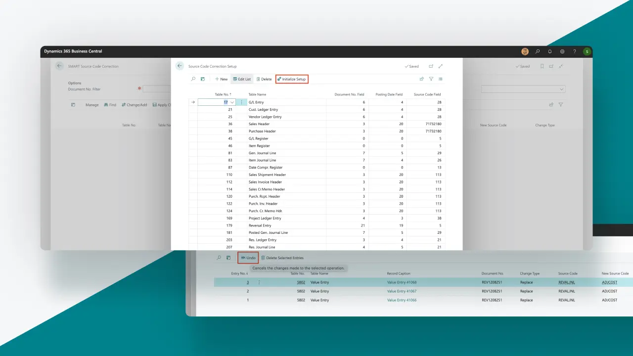 Source Code Correction Setup