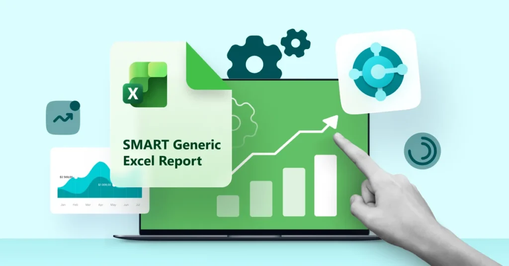 Visualization of report creation using the SMART Generic Excel Report solution