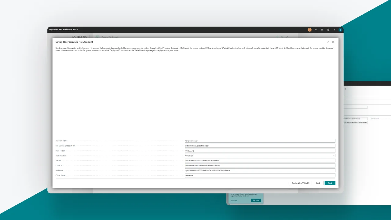 Przykład konfiguracji SMART External File Storage — On-Premises Connector