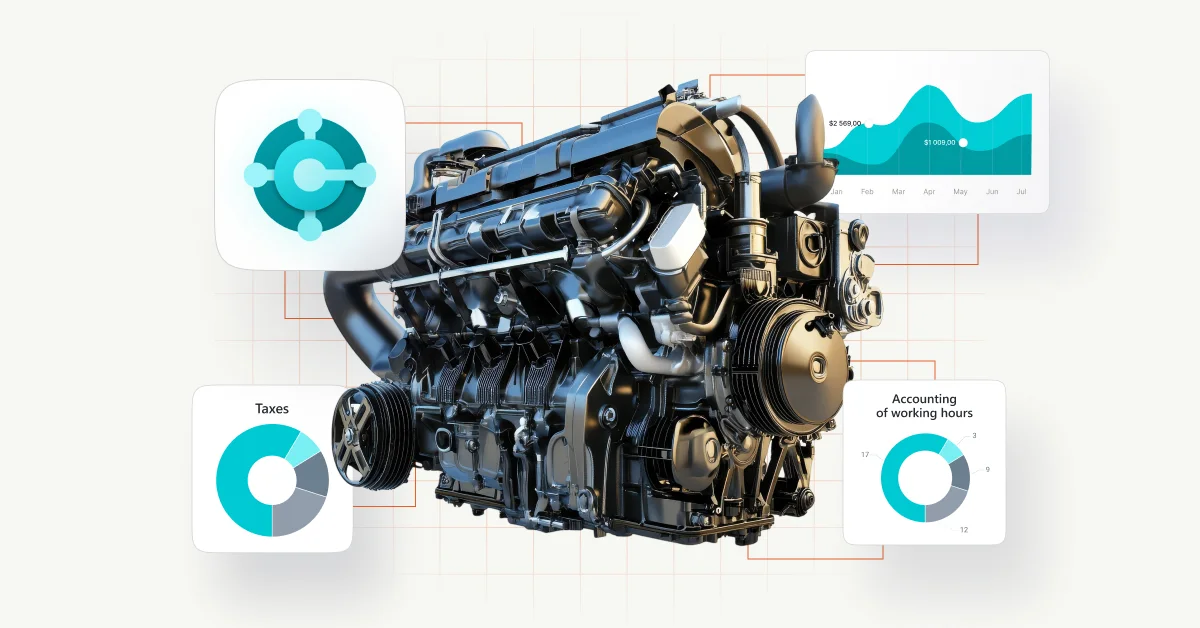 З ображення сучасного двигуна як символу злагодженої роботи ERP-системи