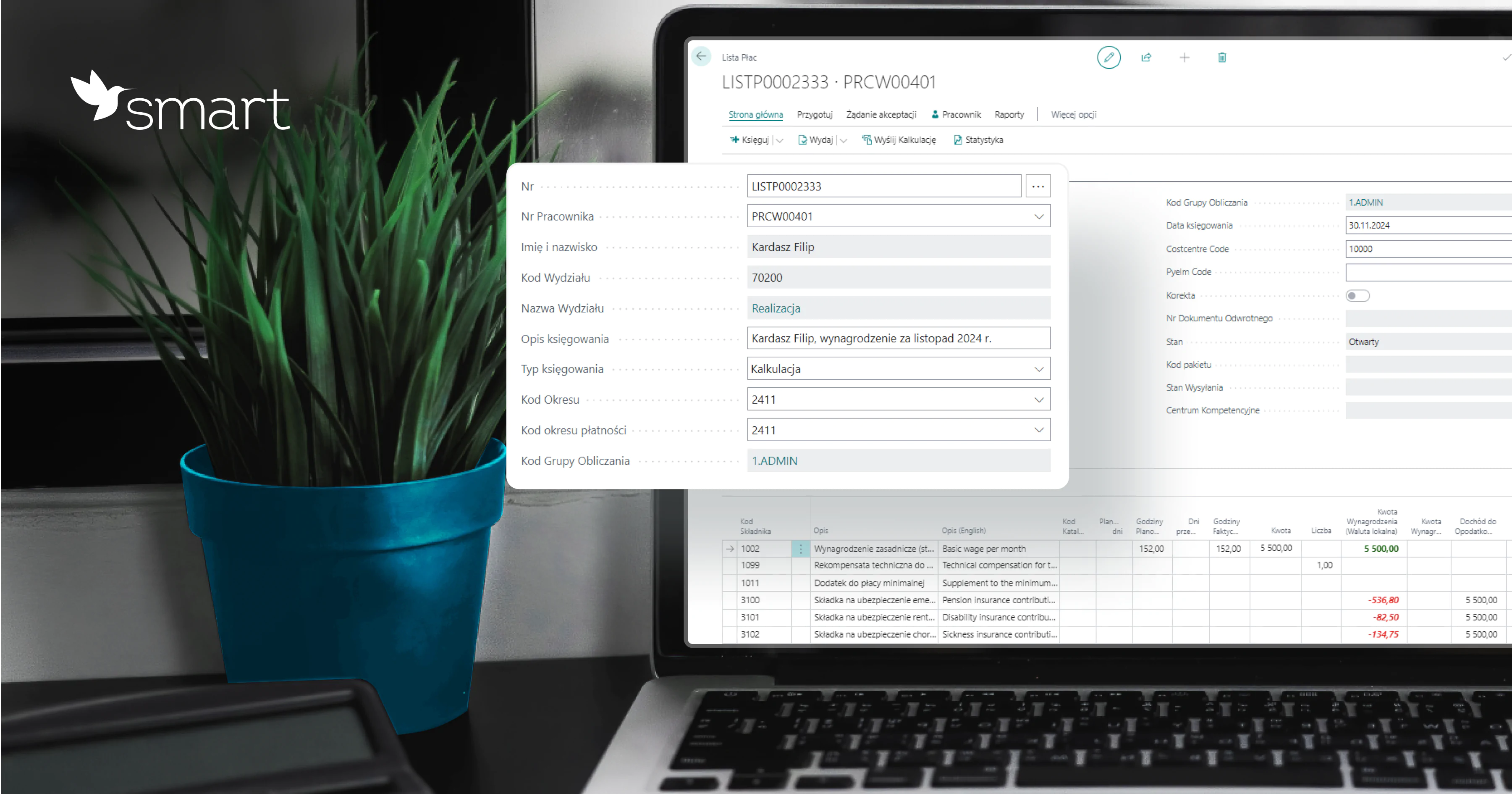 Obliczanie wynagrodzeń pracowników w systemie SMART Payroll