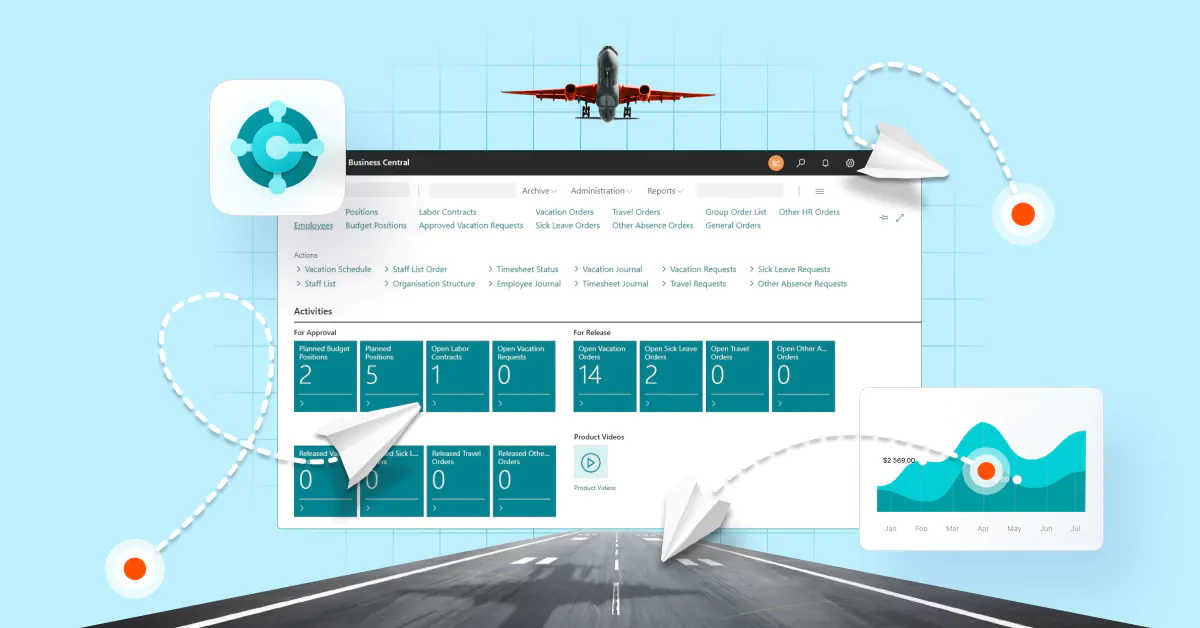 Visualization of Business Central ERP system that meets the demands of the client’s industry